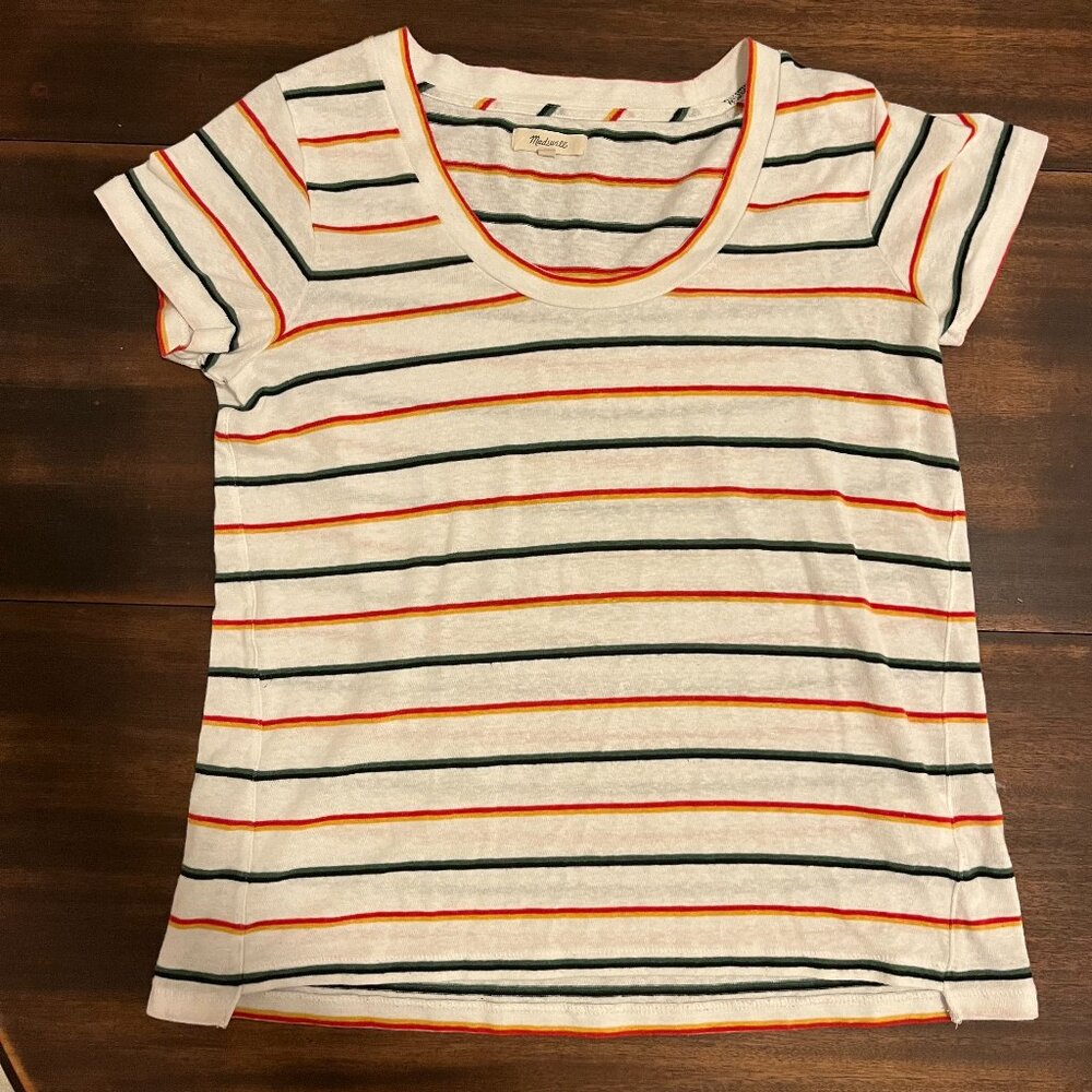 Madewell City Tee in Walcot Stripe - Size Small - Used Good Condition